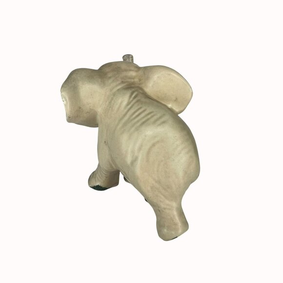 Vintage Ceramic Miniature Elephant with Tusks Figurine Handmade In Mexico - Picture 3 of 6